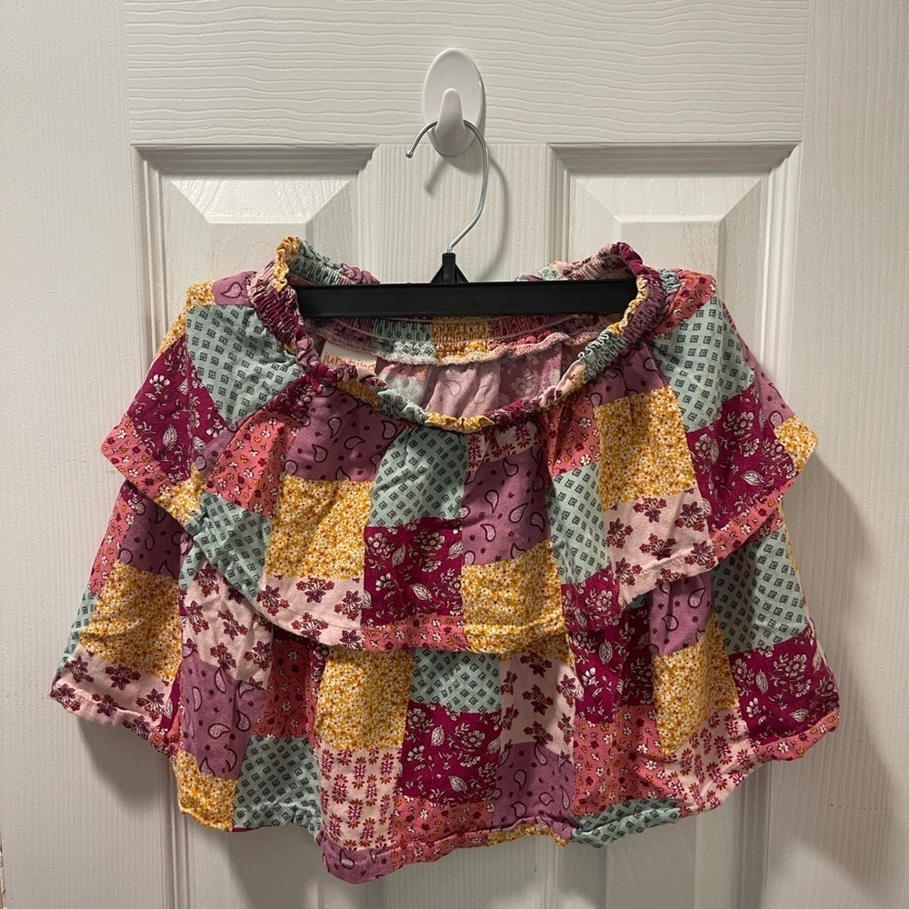 Jumping Beans Multicolor Patchwork Top